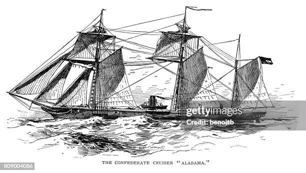 邦聯巡洋艦 css 阿拉巴馬州 - confederate army 幅插畫檔、美工圖案、卡通及圖標