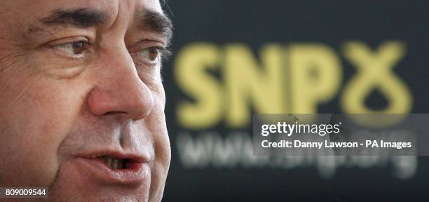 Leader Alex Salmond launches of the SNP election campaign at Dynamic Earth in Edinburgh.