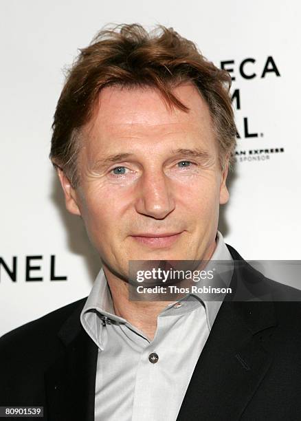 Actor Liam Neeson arrives at the Chanel Dinner held at the Greenwich Hotel during the 2008 Tribeca Film Festival on April 28, 2008 in New York City.