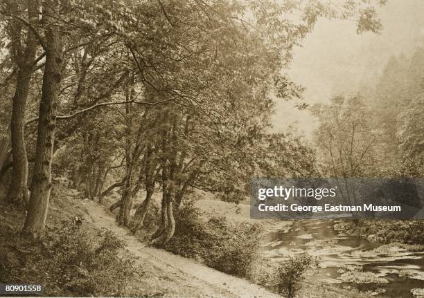 The Path Over the First Brae, Dove Dale, View of a trail by the banks of the river, Bankart, George, English , 01/01/1887