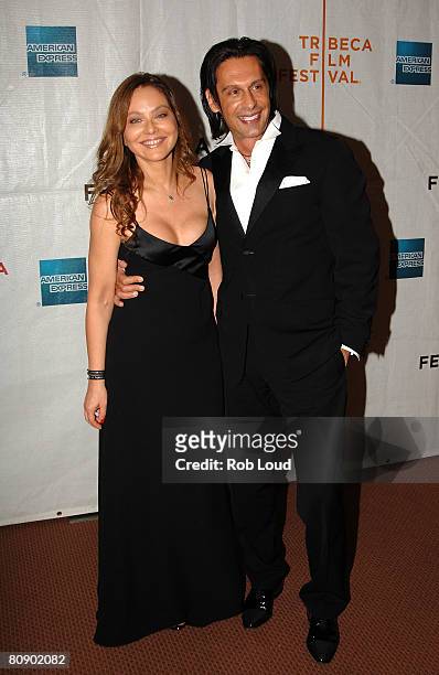 Actress Omella Muti and Fabrice Kehrhbeg attends the premiere of "Toby Dammit" during the 2008 Tribeca Film Festival on April 28, 2008 in New York...