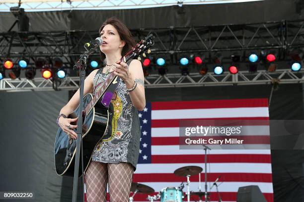 Amy Nelson performs in concert with Folk Uke during the annual Willie Nelson 4th of July Picnic at the Austin360 Amphitheater on July 4, 2017 in...