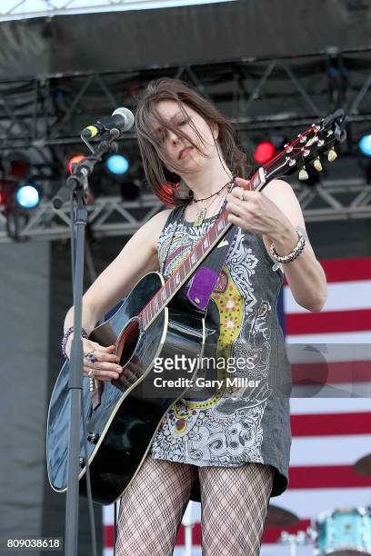 Amy Nelson performs in concert with Folk Uke during the annual Willie Nelson 4th of July Picnic at the Austin360 Amphitheater on July 4, 2017 in...