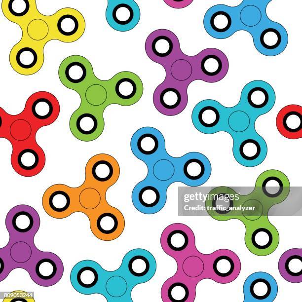 fidget spinners - failed invention stock illustrations