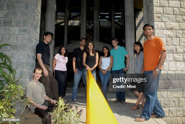 Students of IIM Bangalore posing for the photo at IIM Campus.
