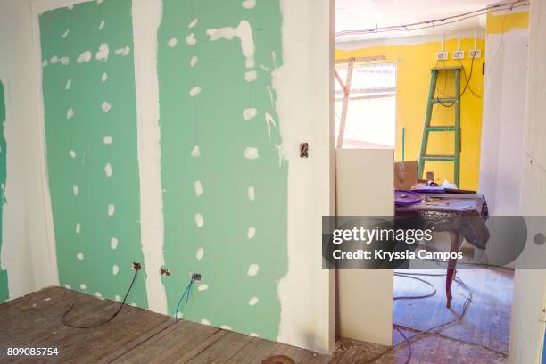 interior of home under construction - central america house stock pictures, royalty-free photos & images