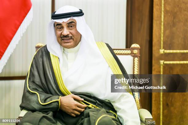German Foreign Minister and Vice Chancellor Sigmar Gabriel meets with Foreign Minister of Kuwait, Sabah Al-Khaled Al-Hamad Al-Sabah on July 05, 2017...