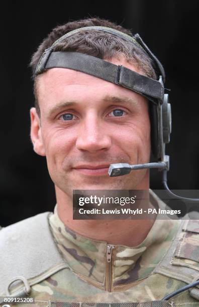 Fusilier Robert Muir from Ayr, who is with 1 platoon, A company, The Royal Highland Fusiliers, 2nd Battalion the Royal Regiment of Scotland at Patrol...