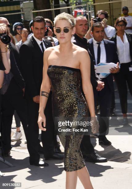 Actress Kristen Stewart attends the Chanel Haute Couture Fall/Winter 2017-2018 show as part of Paris Fashion Week on July 4, 2017 in Paris, France.