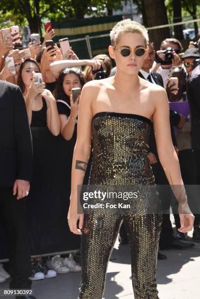 Actress Kristen Stewart attends the Chanel Haute Couture Fall/Winter 2017-2018 show as part of Paris Fashion Week on July 4, 2017 in Paris, France.
