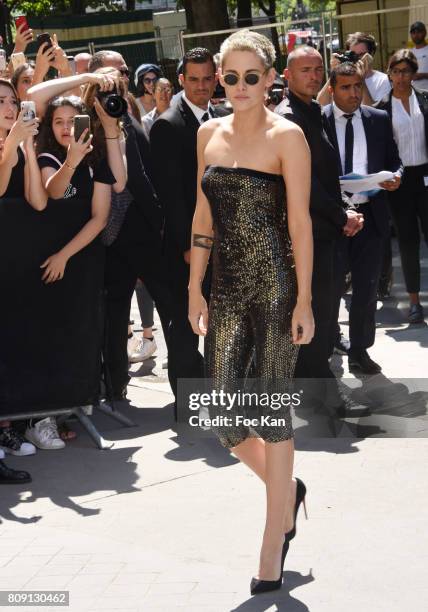 Actress Kristen Stewart attends the Chanel Haute Couture Fall/Winter 2017-2018 show as part of Paris Fashion Week on July 4, 2017 in Paris, France.