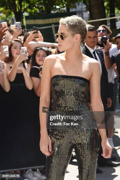 Actress Kristen Stewart attends the Chanel Haute Couture Fall/Winter 2017-2018 show as part of Paris Fashion Week on July 4, 2017 in Paris, France.