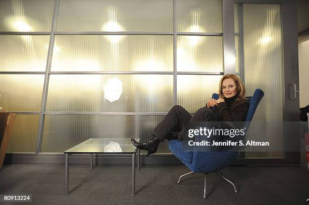 Actress Jessica Lange is photographed in the offices of 42 West.