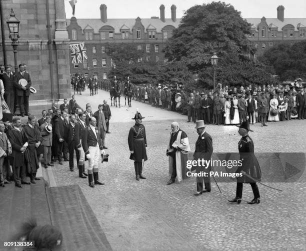 King George V , at Trinity College, Dublin, during his visit to Ireland.