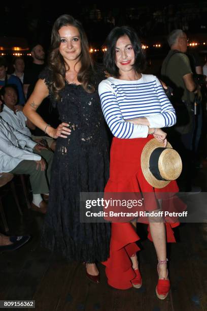 Godmother of the Collection, Nubia Esteban and her mother Lio attend the Franck Sorbier Haute Couture Fall/Winter 2017-2018 show as part of Haute...