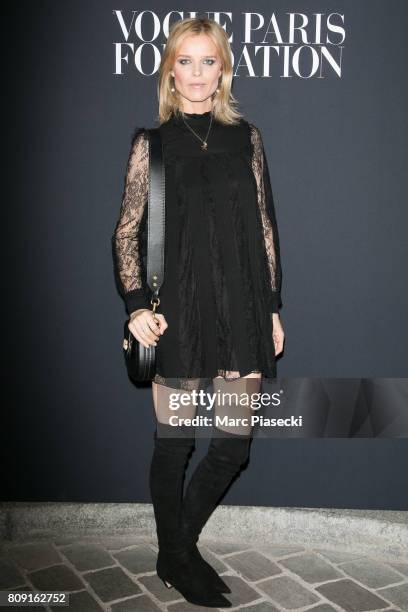 Model Eva Herzigova attends Vogue Foundation Dinner during Paris Fashion Week as part of Haute Couture Fall/Winter 2017-2018 at Musee Galliera on...