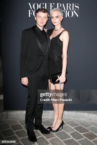 Cara Delevingne and Dane DeHaan attend Vogue Foundation Dinner during Paris Fashion Week as part of Haute Couture Fall/Winter 2017-2018 at Musee...