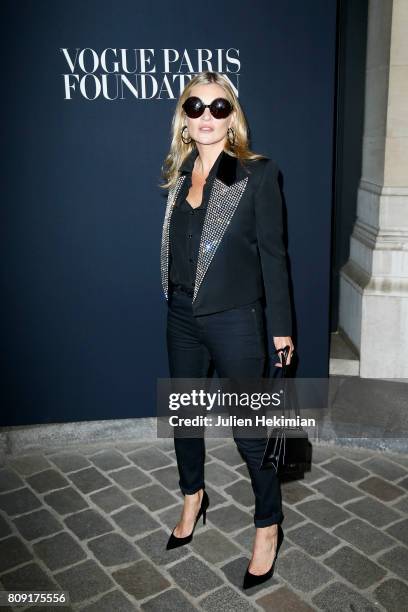 Kate Moss attends the Vogue Foundation Dinner during Paris Fashion Week as part of Haute Couture Fall/Winter 2017-2018 at Musee Galliera on July 4,...