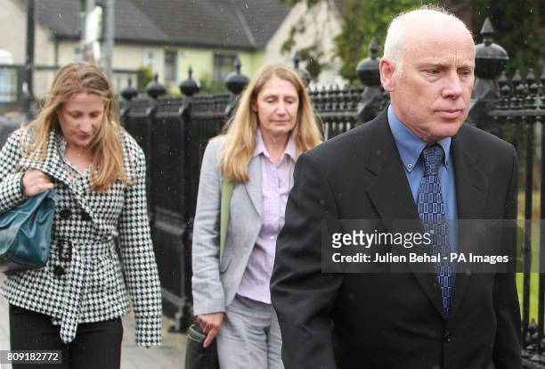 Mother Julie , sister Jess and father David at Nenagh Court House Co.Tipperary, where barmen Gary Wright and Aidan Dalton today denied the...
