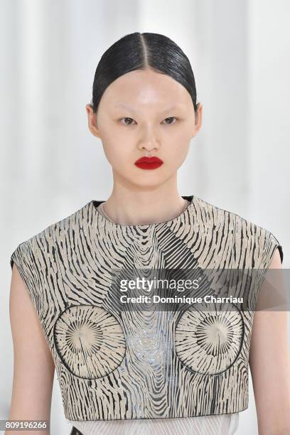 Model walks the runway during the Maison Margiela Haute Couture Fall/Winter 2017-2018 show as part of Haute Couture Paris Fashion Week on July 5,...