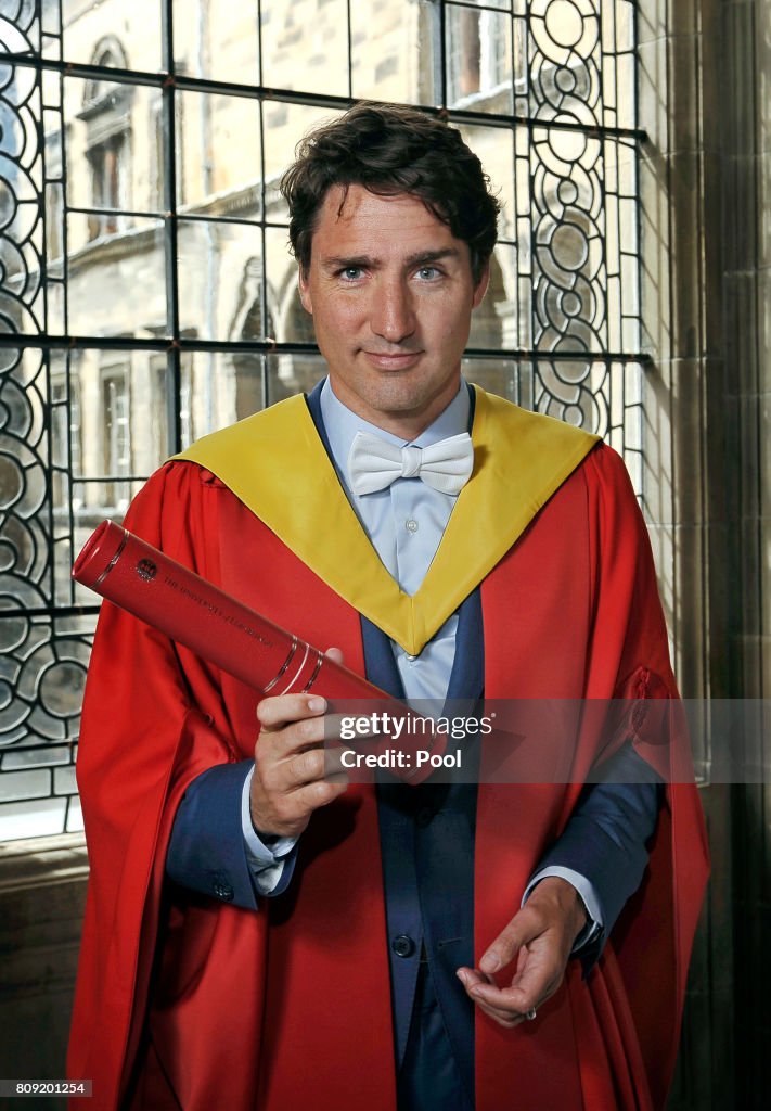 Canadian Prime Minister Justin Trudeau Receives Edinburgh Honorary Degree