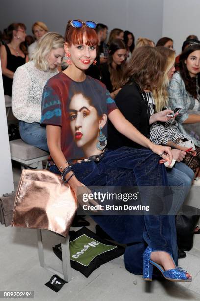 Sussan Zeck attends the Rebekka Ruetz show during the Mercedes-Benz Fashion Week Berlin Spring/Summer 2018 at Kaufhaus Jandorf on July 5, 2017 in...