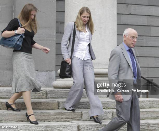 Mother Julie , sister Jess and father David at Nenagh Court House Co.Tipperary, where barmen Gary Wright and Aidan Dalton today denied the...