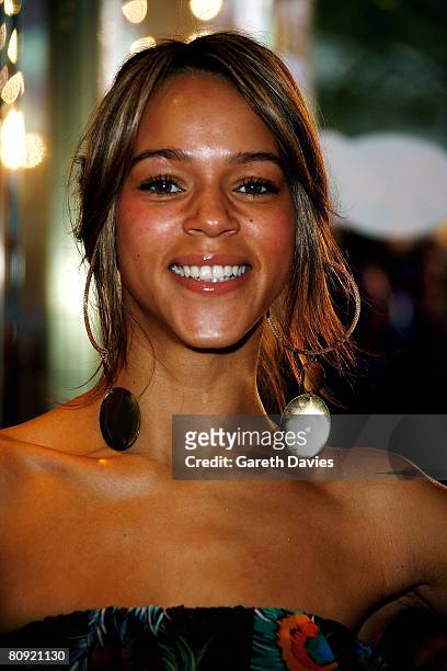 Lauren Blake arrives at the UK premiere of 'Speed Racer' at the Empire cinema on April 29, 2008 in London, England.