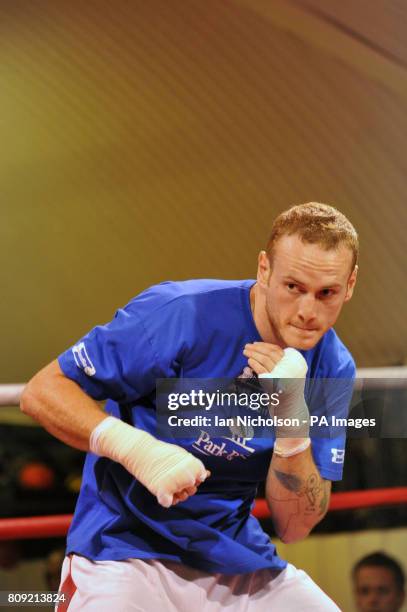 George Groves during the media work out at Railway Arch 116, London.