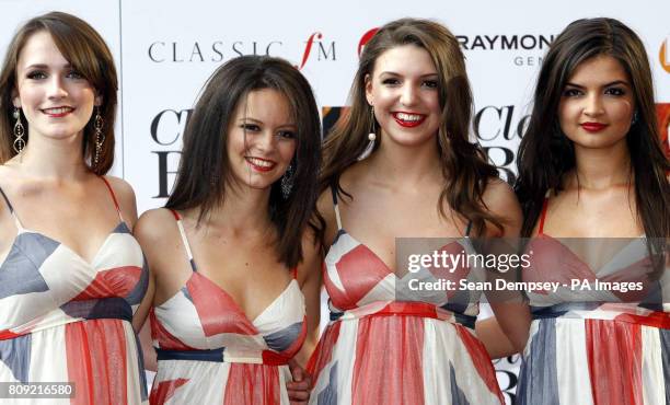 All Angels arrive at the Classic BRIT Awards 2011, at the Royal Albert Hall, in central London.