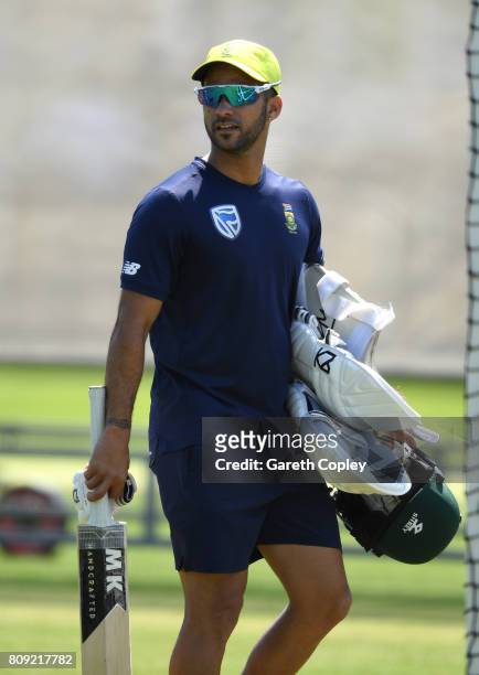 Jean-Paul Duminy of South Africa during a nets session at Lord's Cricket Ground on July 5, 2017 in London, England.