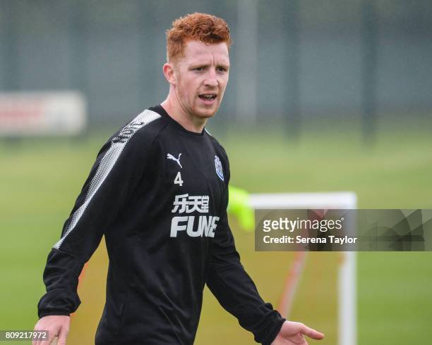 Jack Colback during the Newcastle United Training session at the Newcastle United Training Centre on July 5 in Newcastle upon Tyne, England.