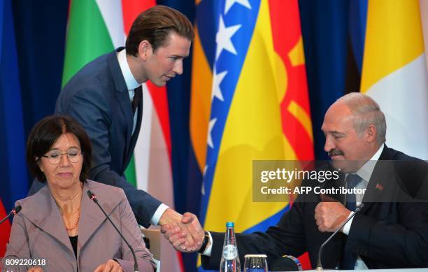 Organization for Security and Cooperation in Europe Parliamentary Assembly President Christine Muttonen , Belarus' President Alexander Lukashenko and...