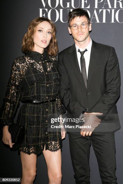 Gaelle Pietri and Gaspard Ulliel attend Vogue Foundation Dinner during Paris Fashion Week as part of Haute Couture Fall/Winter 2017-2018 at Musee...