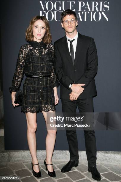 Gaelle Pietri and Gaspard Ulliel attend Vogue Foundation Dinner during Paris Fashion Week as part of Haute Couture Fall/Winter 2017-2018 at Musee...