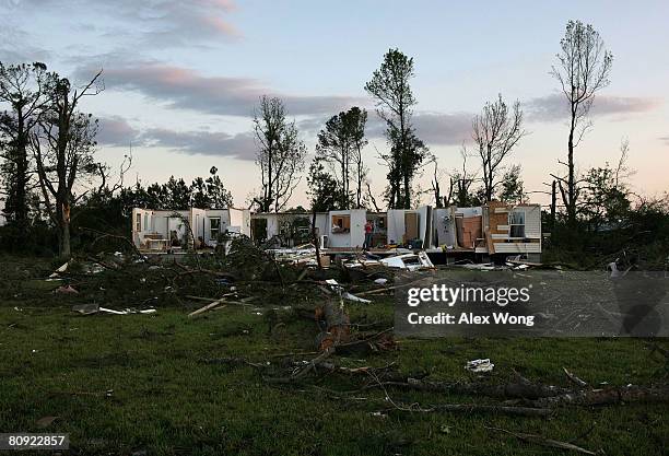 The home of resident Kenny Guzwa is shown , destroyed by one of a spate of tornados to touch down Monday, on April 29, 2008 in the Elephant's Fork...