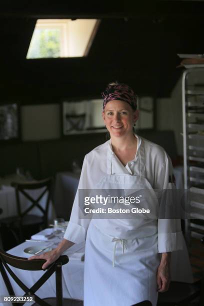 Chef Carolyn Johnson poses for a portrait at at 80 Thoreau in Concord, MA on Jun. 28, 2017.