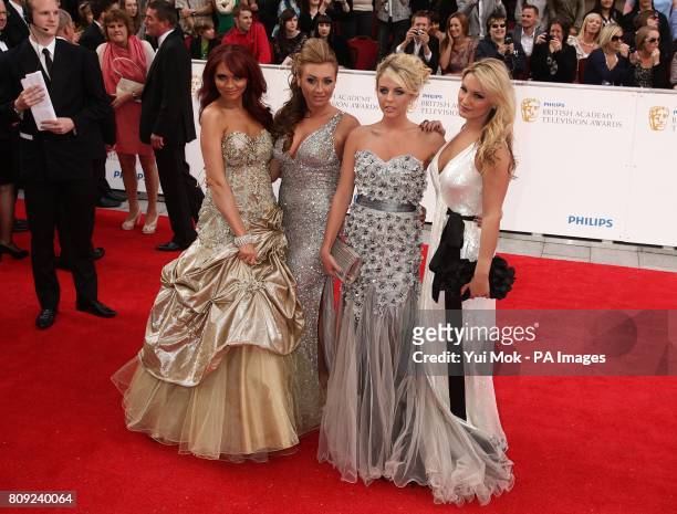 The Only Way is Essex girls Amy Childs, Lauren Goodger, Lydia Rose Bright and Sam Faires arriving for the Philips British Academy Television Awards...