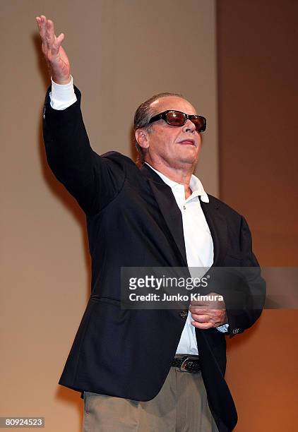 Actor Jack Nicholson attends "The Bucket List" press conference at Grand Hyatt Tokyo on April 30, 2008 in Tokyo, Japan. The film open on May 10 in...