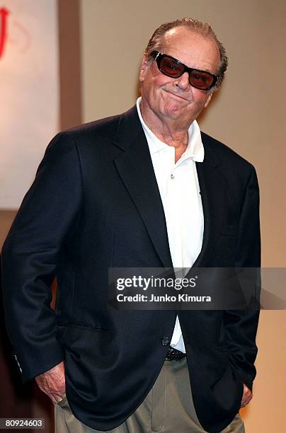 Actor Jack Nicholson attends "The Bucket List" press conference at Grand Hyatt Tokyo on April 30, 2008 in Tokyo, Japan. The film open on May 10 in...