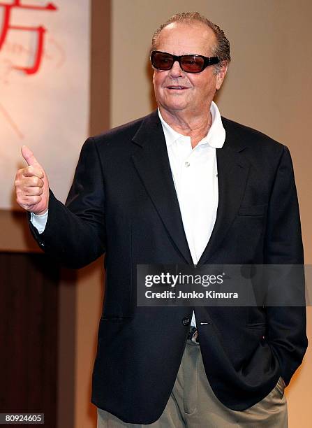 Actor Jack Nicholson attends "The Bucket List" press conference at Grand Hyatt Tokyo on April 30, 2008 in Tokyo, Japan. The film open on May 10 in...