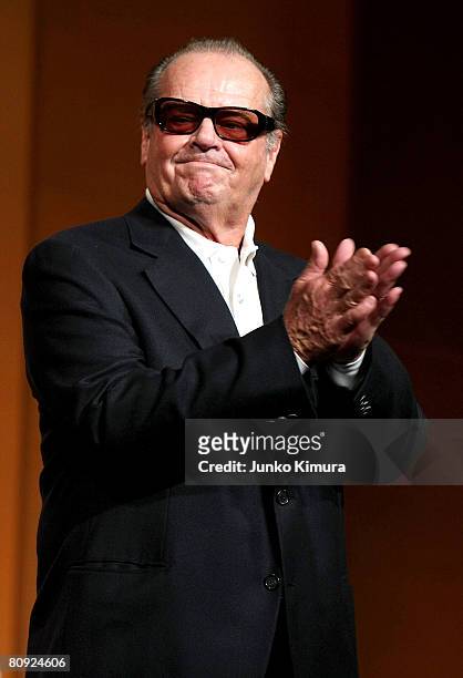 Actor Jack Nicholson attends "The Bucket List" press conference at Grand Hyatt Tokyo on April 30, 2008 in Tokyo, Japan. The film open on May 10 in...