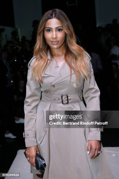 Majda Sakho attends the Jean Paul Gaultier Haute Couture Fall/Winter 2017-2018 show as part of Haute Couture Paris Fashion Week on July 5, 2017 in...