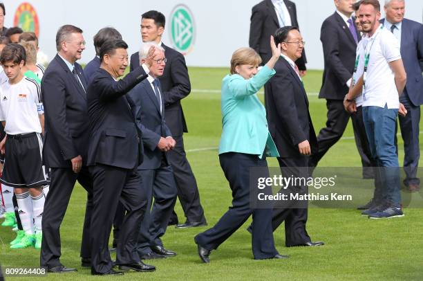 President of the German Football Association Reinhard Grindel, Chinese President Xi Jinping, President of the German Football League Reinhard Rauball...