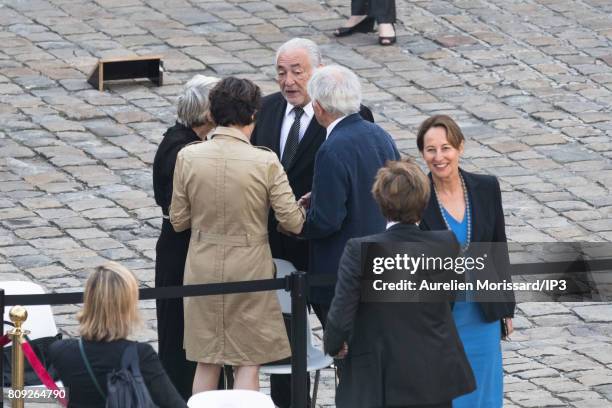 Former French Minister of the Environment Segolene Royal attends the Simone Veil Funeral and national tribute at Hotel des Invalides on July 5, 2017...