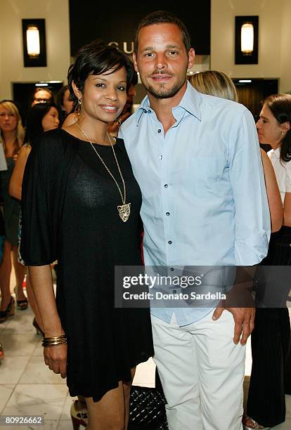 Actor Justin Chambers and Keisha Chambers attend the Kickoff Shopping Party in support of the 7th Annual Chrysalis Butterfly Ball on April 29, 2008...