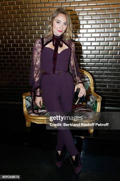 Deborah Francois attends the Jean Paul Gaultier Haute Couture Fall/Winter 2017-2018 show as part of Haute Couture Paris Fashion Week on July 5, 2017...