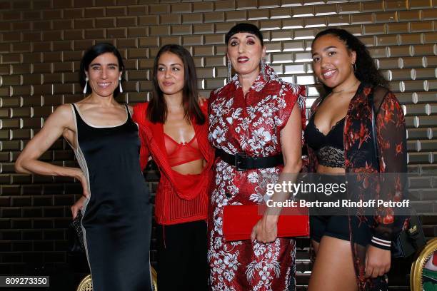 Blanca Li, Hiba Abouk, Rossy de Palma and her daughter Luna Mary attend the Jean Paul Gaultier Haute Couture Fall/Winter 2017-2018 show as part of...