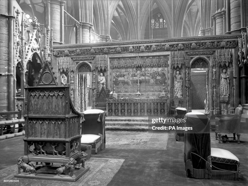 King Edward's Chair, or the Coronation Chair, the throne on which the ...