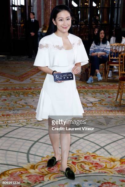 Designer Lan Yu attend the Lan Yu Haute Couture Fall/Winter 2017-2018 show as part of Haute Couture Paris Fashion Week on July 5, 2017 in Paris,...